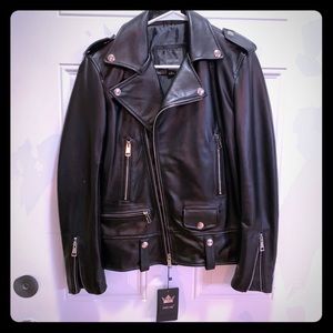 Faux Leather Coat